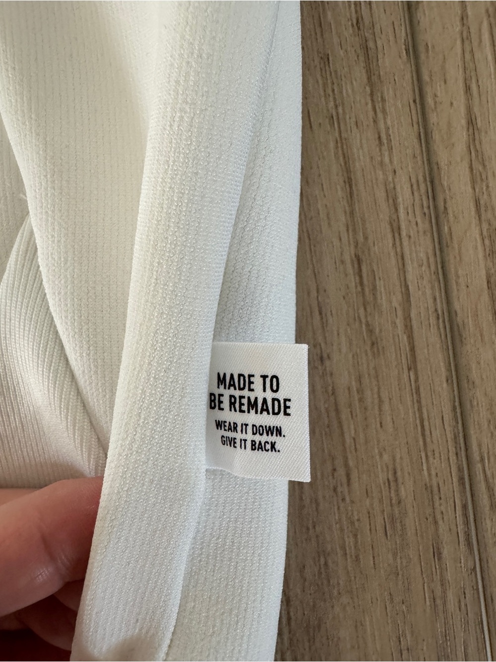 adidas White Sustainable Tee with 'Made to Be Remade' Tag - Picture 4 of 7